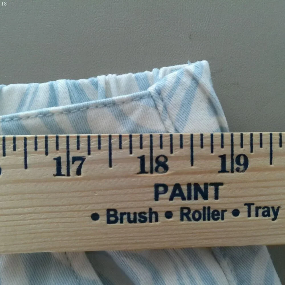 FOREVER 21+ Button & Zip Elastic Waist White w/Light Blue Swirl Design Pants 1XL - Picture 10 of 13